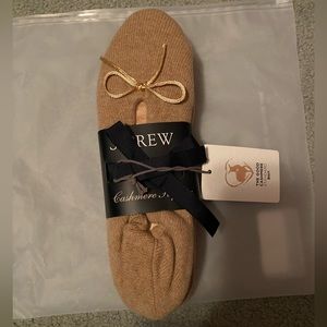 J. Crew Tan Cashmere Slippers